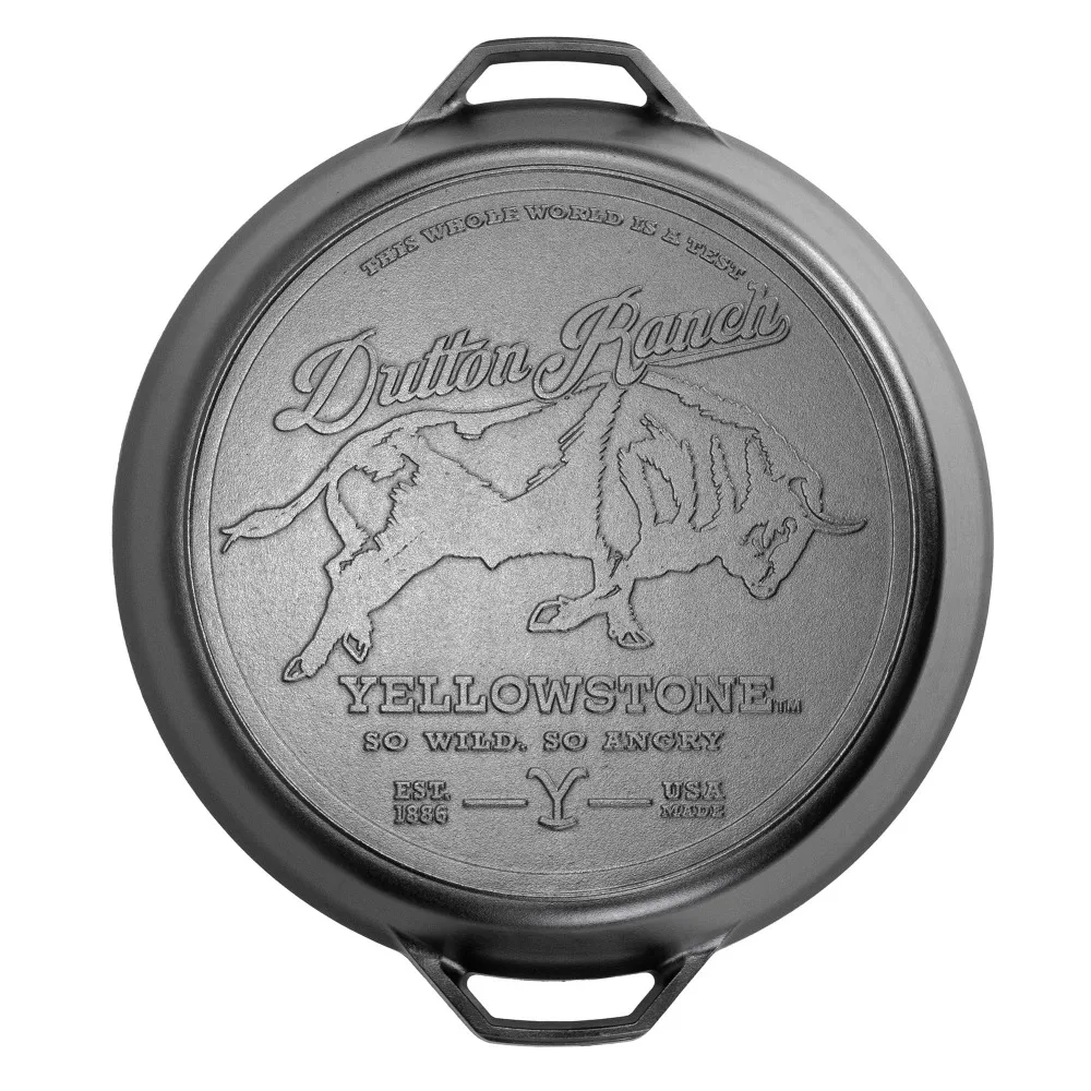Yellowstone 17 Inch Seasoned Cast Iron Bull Dual Handle Skillet Nonstick Pan Frying Cast Iron Pans Cast Iron Cookware
Yellowstone 17 Inch Seasoned Cast Iron Bull Dual Handle Skillet Nonstick Pan Frying Cast Iron Pans Cast Iron Cookware