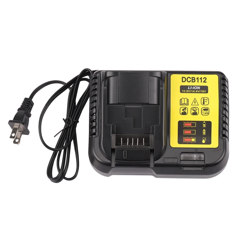 Dcb112 Li-Ion Battery Charger For Dewalt 10.8V 12V 14.4V 18V Dcb101 Dcb200 Dcb140 Dcb105 Dcb200 Black
Dcb112 Li-Ion Battery Charger For Dewalt 10.8V 12V 14.4V 18V Dcb101 Dcb200 Dcb140 Dcb105 Dcb200 Black