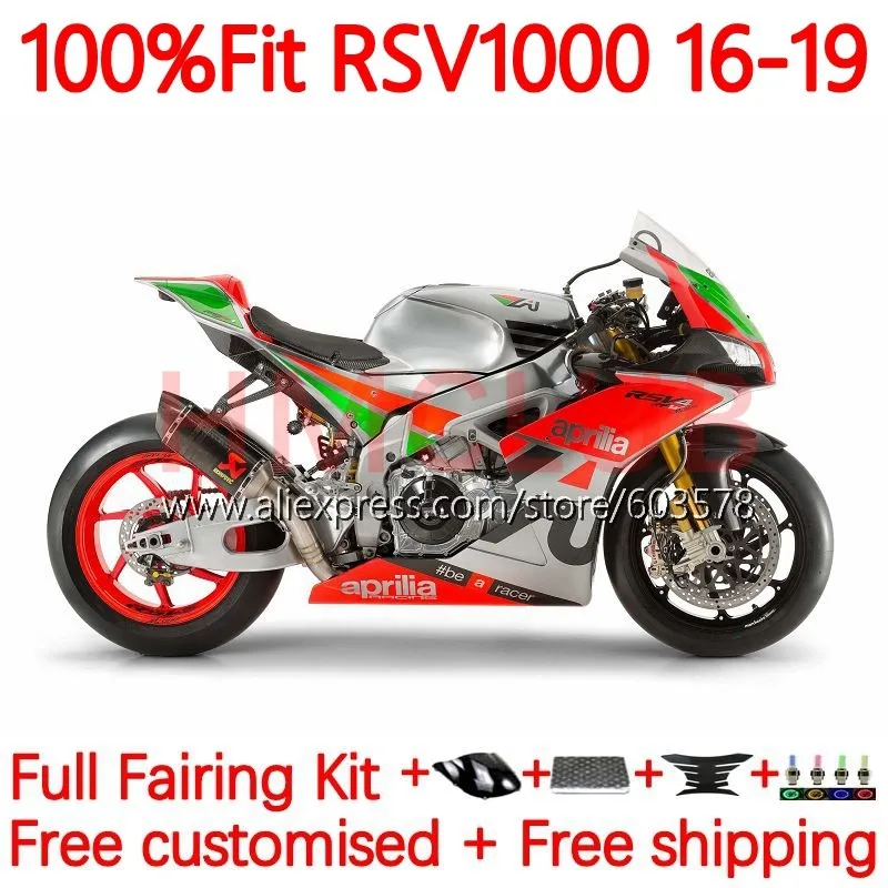 Injection For Aprilia RS4 RSV1000R RSV 1000 RSV1000 R RR 2016 2017 2018 2019 glossy silver RSV-1000 16 17 18 19 Fairing 162No.18
Injection For Aprilia RS4 RSV1000R RSV 1000 RSV1000 R RR 2016 2017 2018 2019 glossy silver RSV-1000 16 17 18 19 Fairing 162No.18