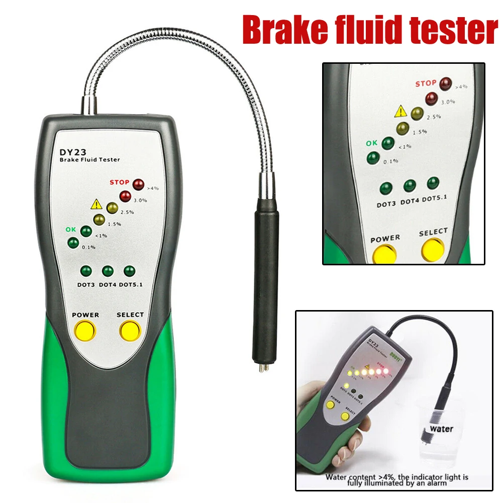 DY23 Brake Oil Fluid Tester Detector Pen Moisture Brake Fluid Test Instrument Without Battery Double Alarm For DOT3/4/5
DY23 Brake Oil Fluid Tester Detector Pen Moisture Brake Fluid Test Instrument Without Battery Double Alarm For DOT3/4/5