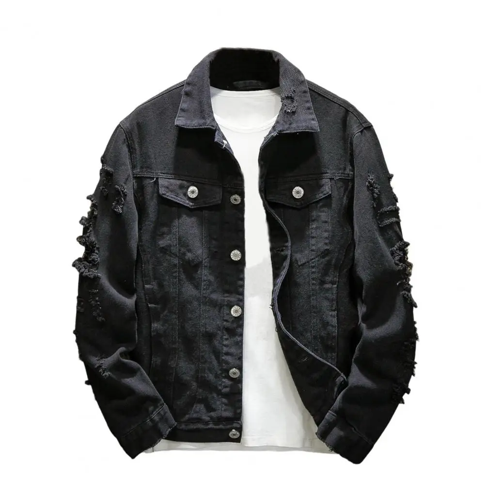 Trendy Jean Jacket Long Sleeves Cool Loose Buttons Denim Coat Super Soft Men Jacket for Party
Trendy Jean Jacket Long Sleeves Cool Loose Buttons Denim Coat Super Soft Men Jacket for Party