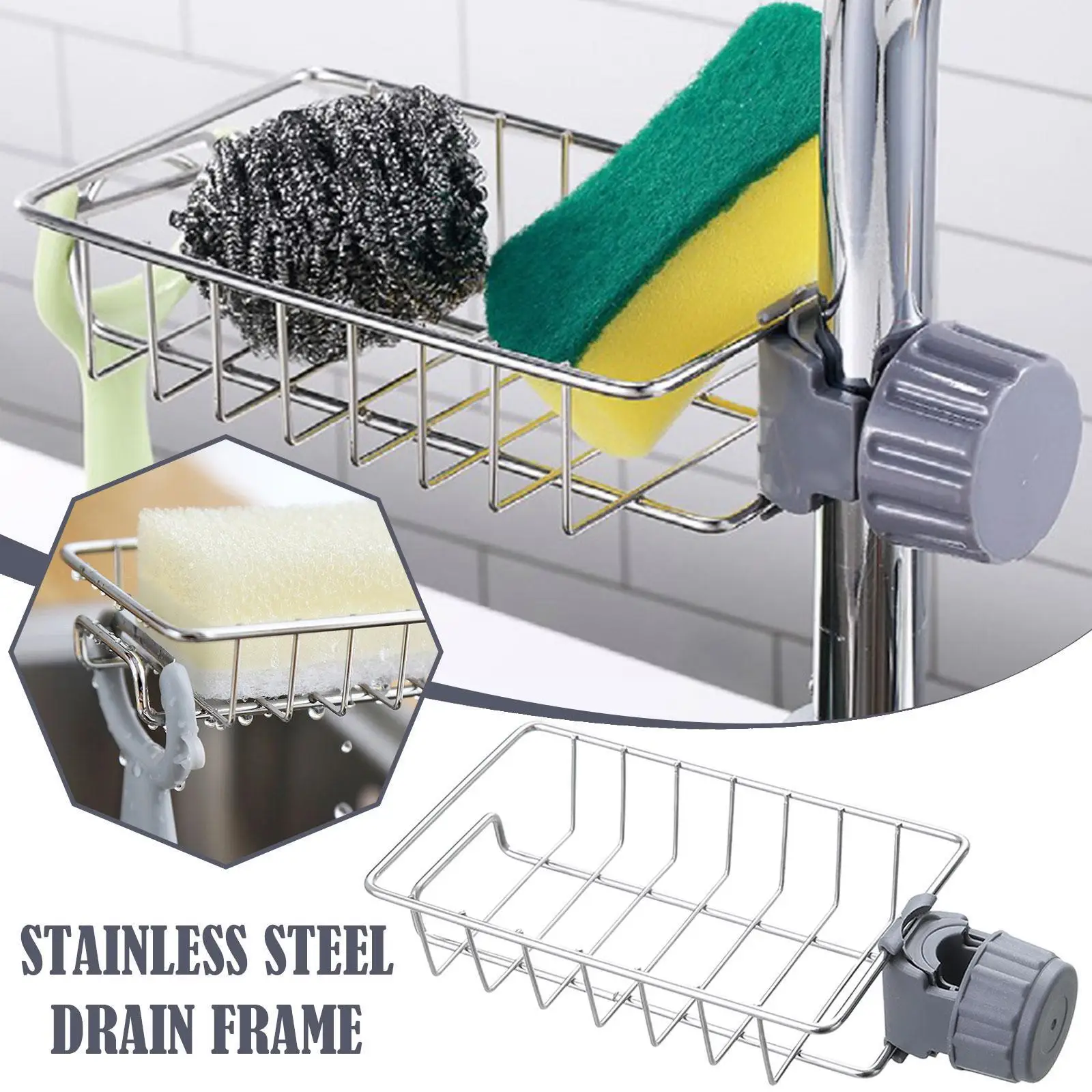 Kitchen Steel Sink Drain Rack Sponge Storage Bathroom Organizer Soap Shelf Basket Accessories Faucet Holder Drain Y1m7
Kitchen Steel Sink Drain Rack Sponge Storage Bathroom Organizer Soap Shelf Basket Accessories Faucet Holder Drain Y1m7