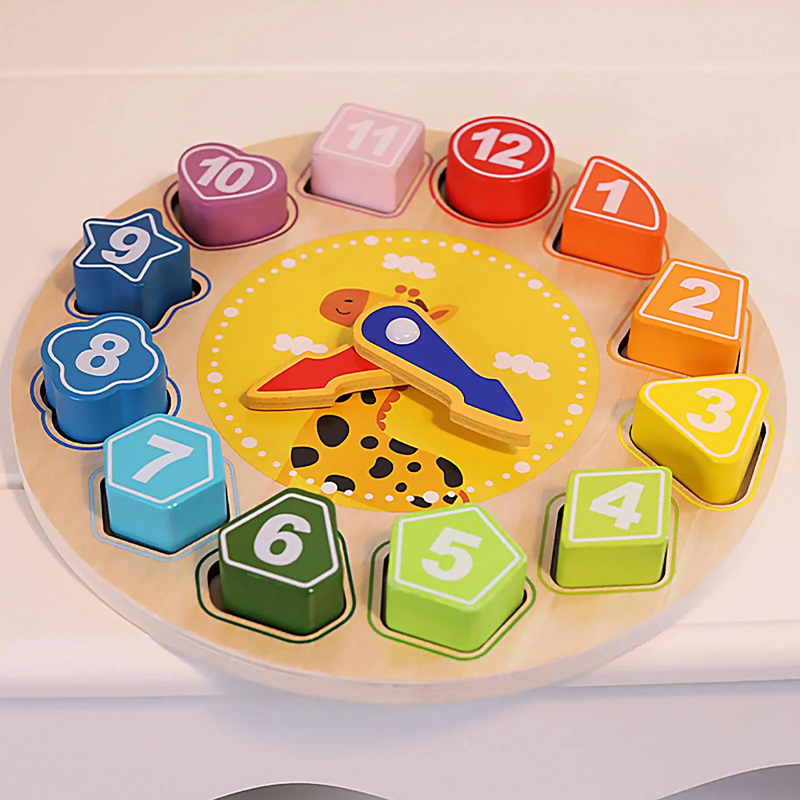 Wooden Shape Sorting Clock Jigsaw Play Shape Color Recognition for Toddler Preschool Homeschool Montessori Early Educational Toy
Wooden Shape Sorting Clock Jigsaw Play Shape Color Recognition for Toddler Preschool Homeschool Montessori Early Educational Toy