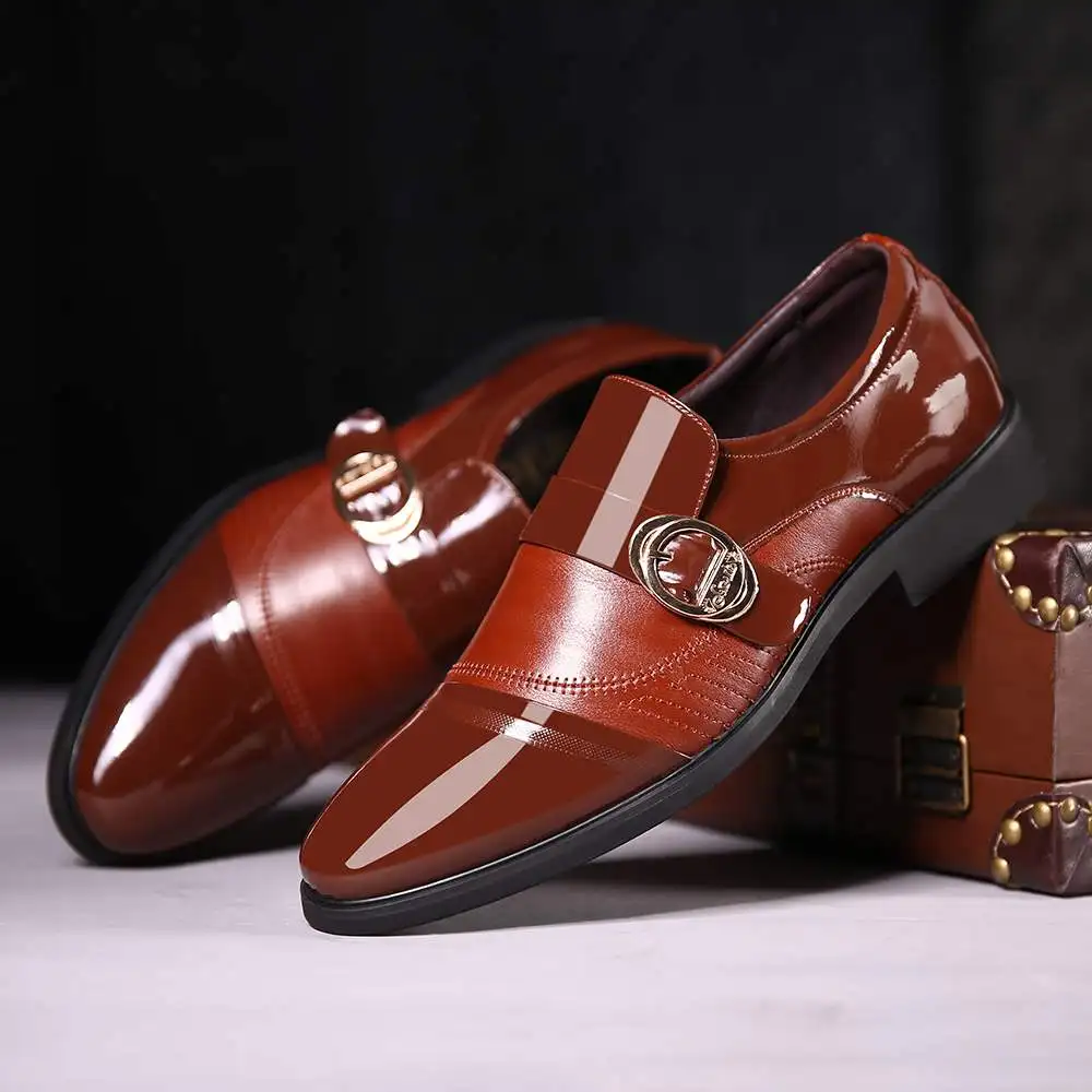 2022 New Men Stylish Leather Splicing Metal Buckle Non-slip Slip-on Formal Dress Shoes Luxury Comfy Business Loafers Outdoor
2022 New Men Stylish Leather Splicing Metal Buckle Non-slip Slip-on Formal Dress Shoes Luxury Comfy Business Loafers Outdoor