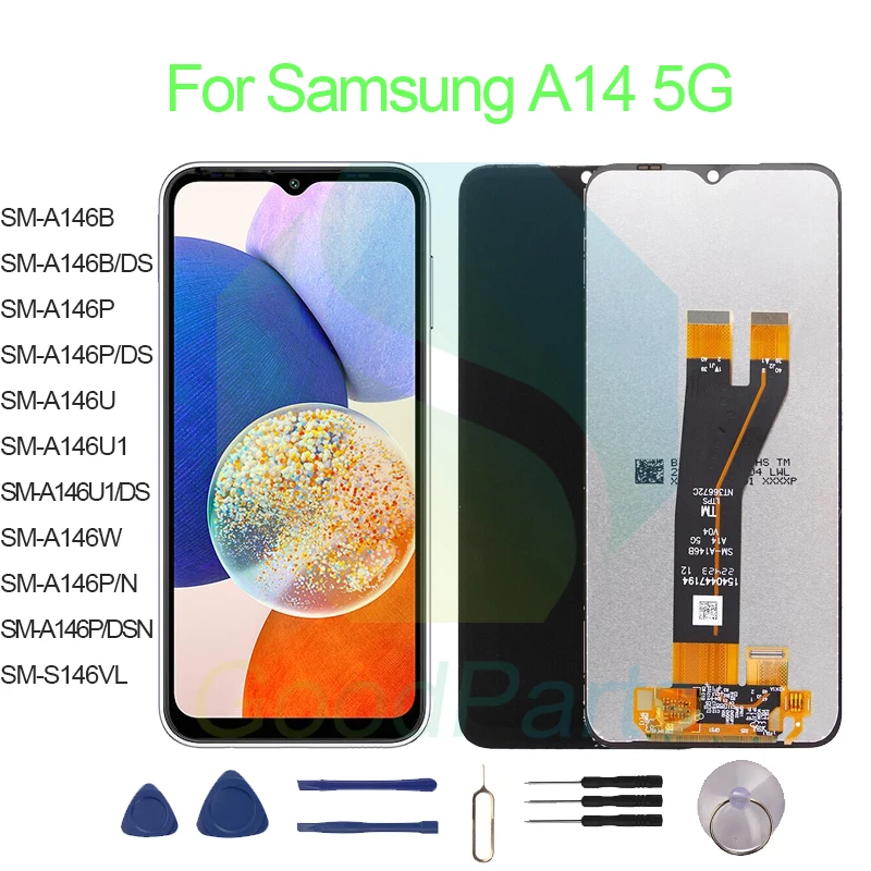 Samsung A14 5G LCD Display Screen 6.6" SM-A146B/DS/P/DS/U/U1/DS/W/P/N/DSN/VL A14 5G Touch Digitizer Assembly Replacement
Samsung A14 5G LCD Display Screen 6.6" SM-A146B/DS/P/DS/U/U1/DS/W/P/N/DSN/VL A14 5G Touch Digitizer Assembly Replacement
