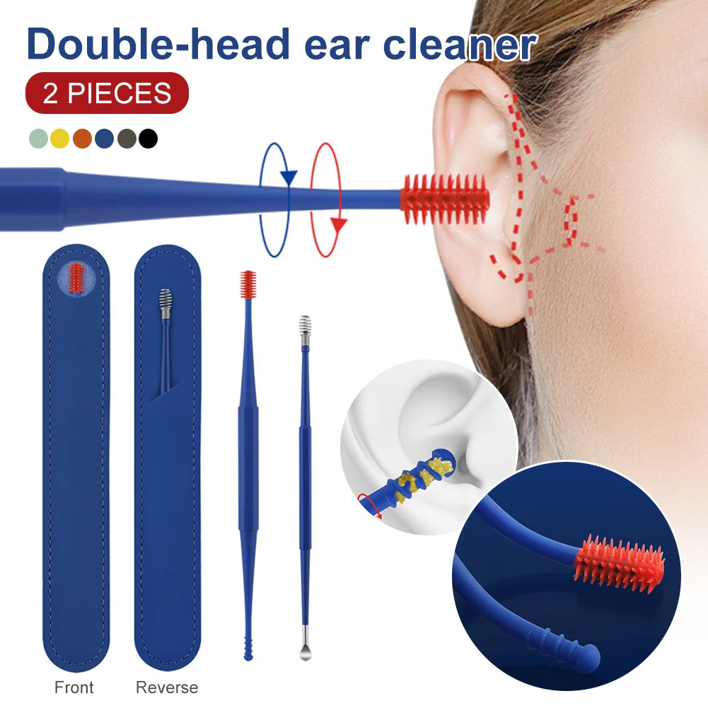 2PCS Ear Wax Removal Tool Double Head Ear Cleaning Sticks Earpick Remover Spoon 360° Spiral Ear Picking Tool Set Ear Cleaner
2PCS Ear Wax Removal Tool Double Head Ear Cleaning Sticks Earpick Remover Spoon 360° Spiral Ear Picking Tool Set Ear Cleaner