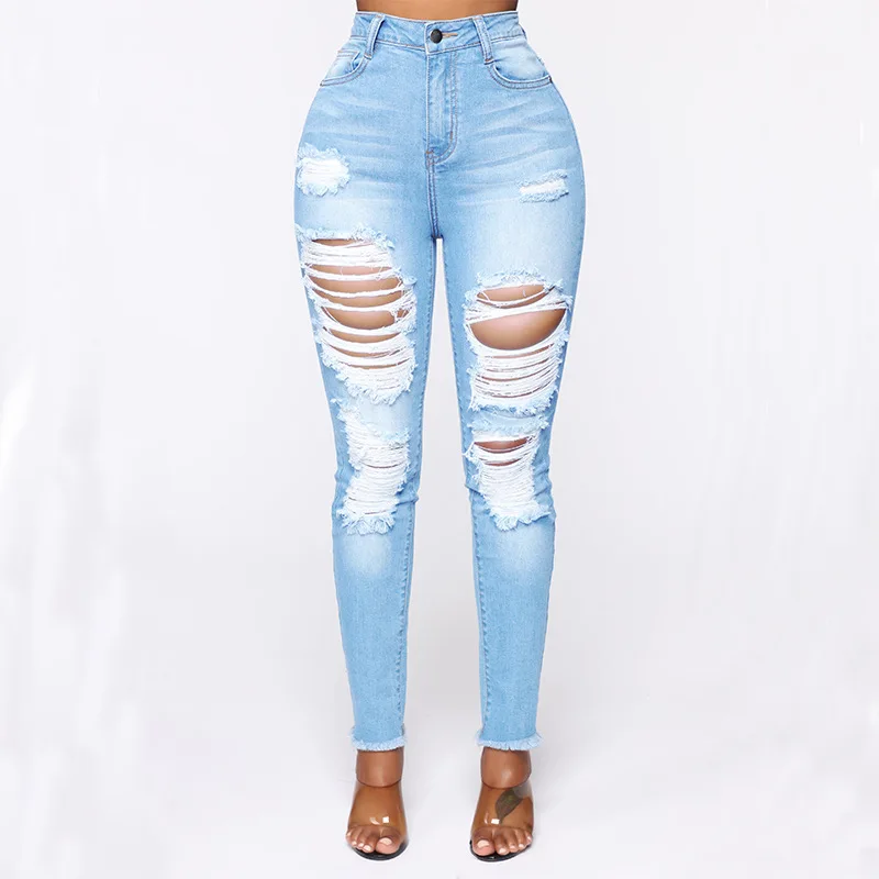 Women Pencil Pants High Street Jeans Cotton New Hole Elastic Full Pants High Quality Wear Slim Waist Back Fashion
Women Pencil Pants High Street Jeans Cotton New Hole Elastic Full Pants High Quality Wear Slim Waist Back Fashion