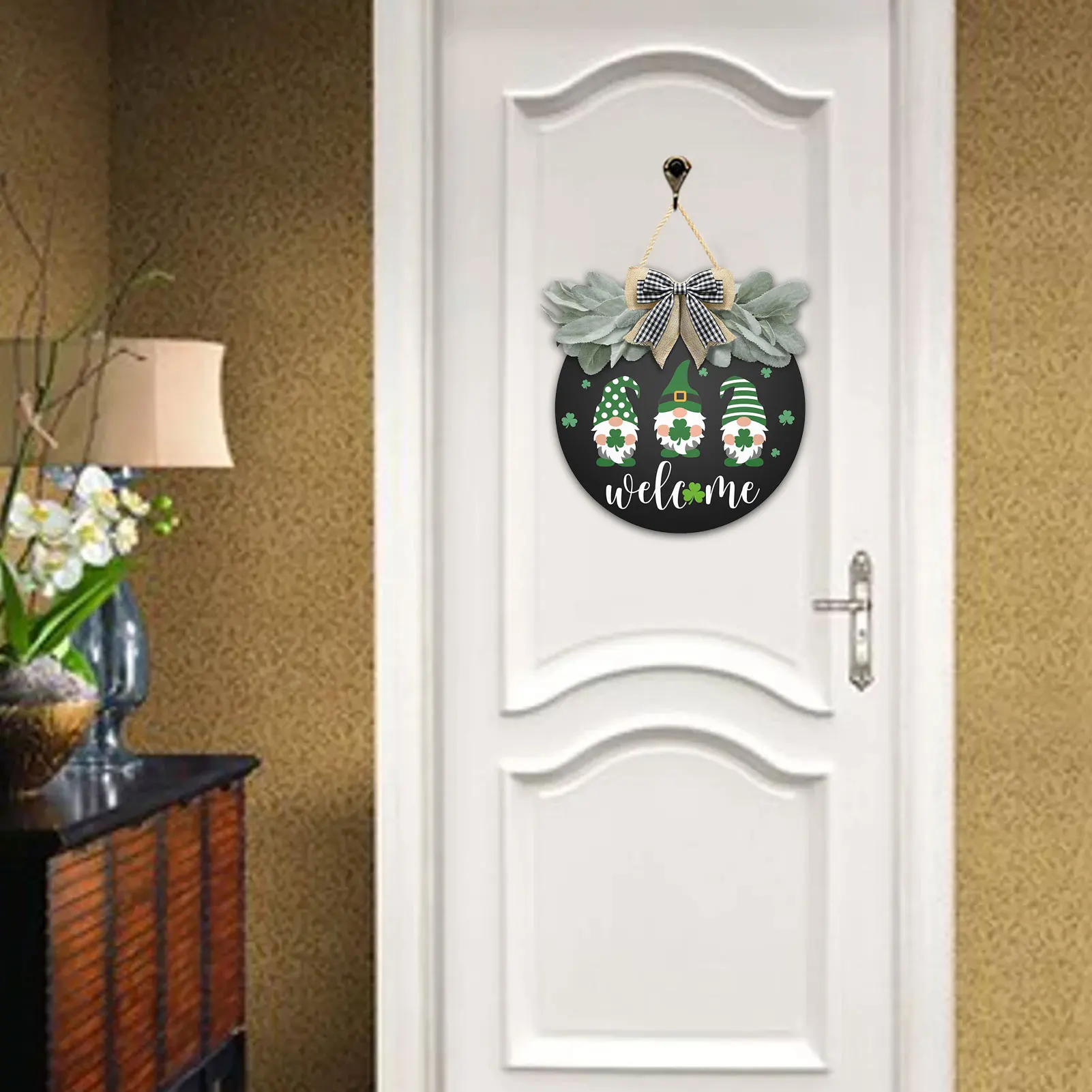 Welcome Sign Wreath Decoration St.Patrick's Day Front Door Decor Rustic Round Wood Wreaths For Wall Party Farmhouse Porch
Welcome Sign Wreath Decoration St.Patrick's Day Front Door Decor Rustic Round Wood Wreaths For Wall Party Farmhouse Porch