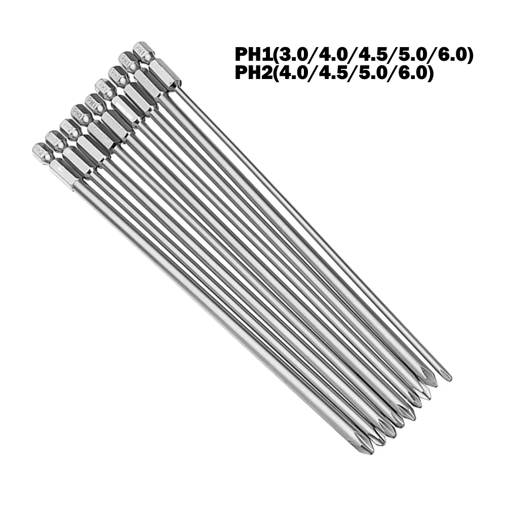9pcs PH1 PH2 Cross Screwdriver Bit Magnetic 6.35mm Hex Shank For Air Screwdriver Electric Drill Power Driver Tool Accessory
9pcs PH1 PH2 Cross Screwdriver Bit Magnetic 6.35mm Hex Shank For Air Screwdriver Electric Drill Power Driver Tool Accessory