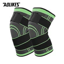 AOLIKES 남성용 스포츠 무릎 패드, 가압 붕대, 탄성 무릎 패드, 피트니스 장비, 농구 배구 버팀대, 1 쌍