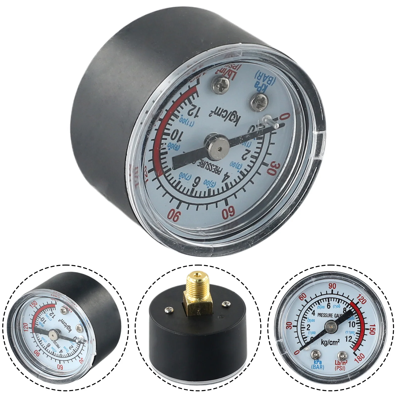 Air Compressor Pneumatic Hydraulic Fluid Pressure Gauge Metal+plastic 0-12Bar / 0-180PSI Power Tool Parts
Air Compressor Pneumatic Hydraulic Fluid Pressure Gauge Metal+plastic 0-12Bar / 0-180PSI Power Tool Parts