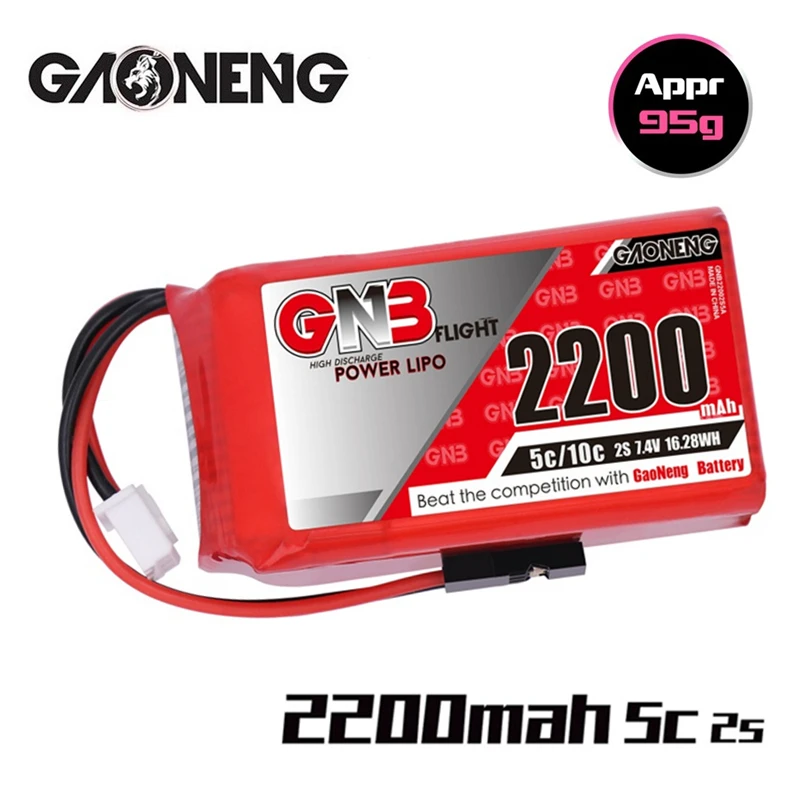 Литий-полимерный аккумулятор GAONENG GNB 2S, 2200 мАч, 7,4 В, макс. 10C для передатчика TX, пульт дистанционного управления RC Rarts с разъемом JR
Литий-полимерный аккумулятор GAONENG GNB 2S, 2200 мАч, 7,4 В, макс. 10C для передатчика TX, пульт дистанционного управления RC Rarts с разъемом JR