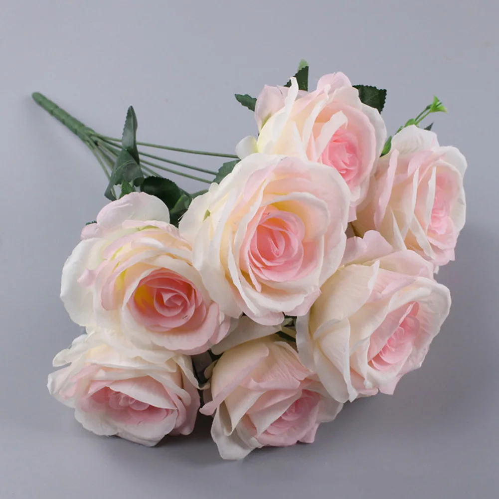 10Head/bunch 45CM Rose Artificial Flowers Plastic Silk Rose Bouquet Wedding Bride Bouquet Home Party Decoration
10Head/bunch 45CM Rose Artificial Flowers Plastic Silk Rose Bouquet Wedding Bride Bouquet Home Party Decoration