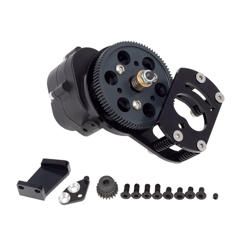 Metal R3 Single Speed Transmission Gearbox With Motor Gear Mount For 1/10 RC Crawler Car RC4WD D90 II D110 Gelande 2 
Metal R3 Single Speed Transmission Gearbox With Motor Gear Mount For 1/10 RC Crawler Car RC4WD D90 II D110 Gelande 2