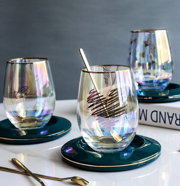 Light Luxury High Borosilicate Glass High Temperature Resistant Tea Cup Colorful Juice Cup Phnom Penh Cup and Saucer Set
Light Luxury High Borosilicate Glass High Temperature Resistant Tea Cup Colorful Juice Cup Phnom Penh Cup and Saucer Set
