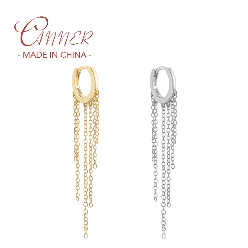 CANNER Fashion Long Short Wire Tassel Chain Pendants Drop Earrings 925 Sterling Silver Women's Straight Hanging Earings Jewelry
CANNER Fashion Long Short Wire Tassel Chain Pendants Drop Earrings 925 Sterling Silver Women's Straight Hanging Earings Jewelry