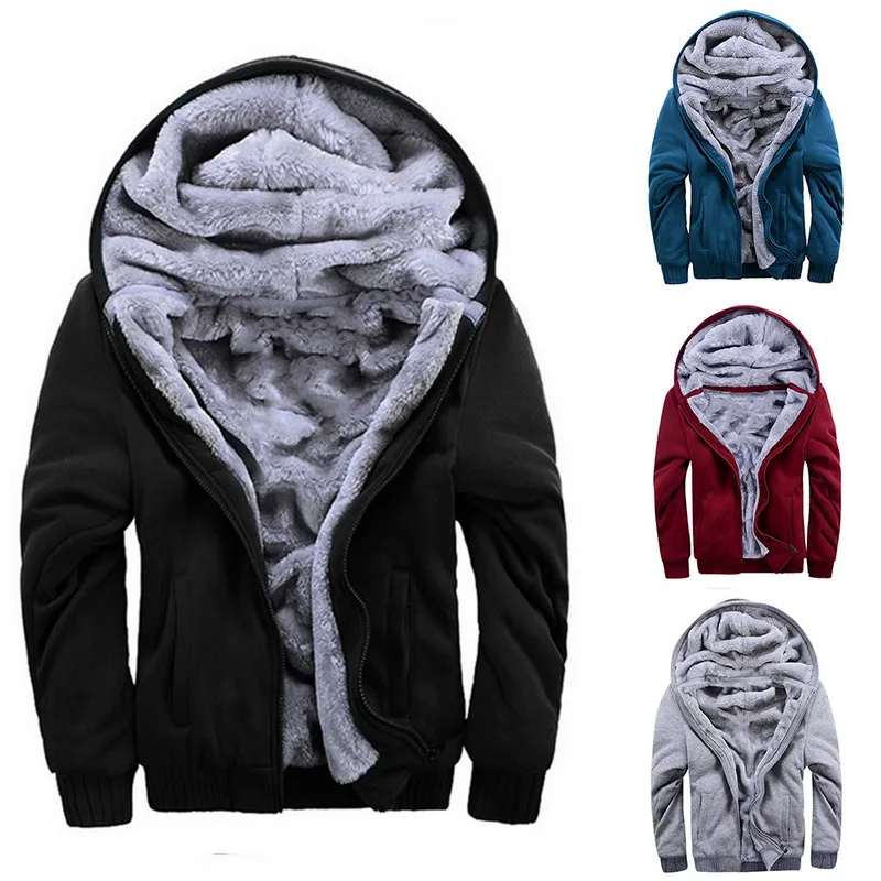 Men's Winter Hoodies Thickened Warm Coat 2023 New Men Casual Coat Fashion Zipper Solid Color Fleece Long Sleeve Jacket
Men's Winter Hoodies Thickened Warm Coat 2023 New Men Casual Coat Fashion Zipper Solid Color Fleece Long Sleeve Jacket