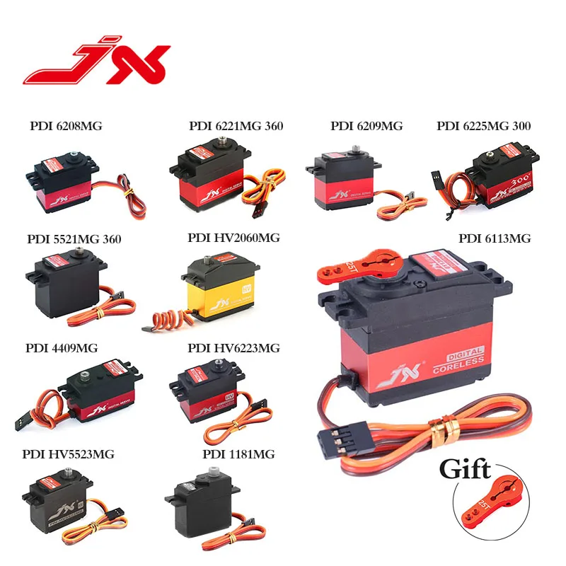 JX Metal Gear Digital Servo 3.5Kg 8Kg 9Kg 13Kg 20Kg 23Kg 25Kg 60Kg PDI 1181 4409 6221 6208 6209 120°-360° for Traxxas WPL AXIAL
JX Metal Gear Digital Servo 3.5Kg 8Kg 9Kg 13Kg 20Kg 23Kg 25Kg 60Kg PDI 1181 4409 6221 6208 6209 120°-360° for Traxxas WPL AXIAL
