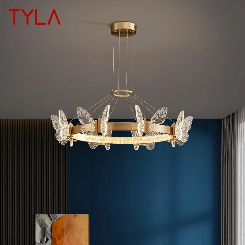 TYLA Copper Butterfly Chandelier Luxury LED 3 Colors Hanging Light Specially Creative Decorative For Living Dining Room
TYLA Copper Butterfly Chandelier Luxury LED 3 Colors Hanging Light Specially Creative Decorative For Living Dining Room