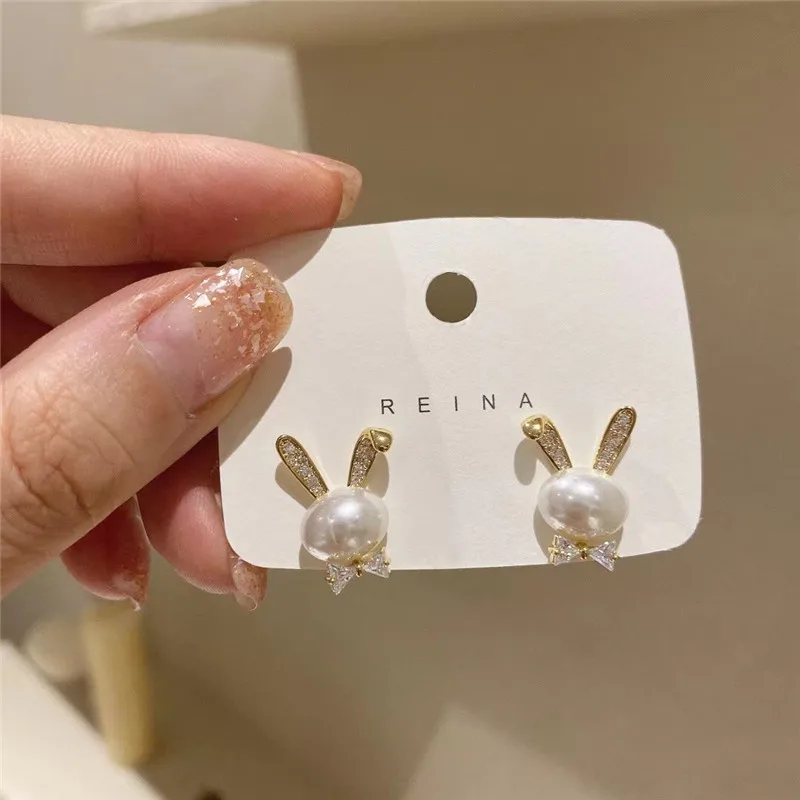 New design cute rabbit micro-inlaid zircon sweet earrings Fashion Jewelry stud earrings for women cubic zircon ZC earrings
New design cute rabbit micro-inlaid zircon sweet earrings Fashion Jewelry stud earrings for women cubic zircon ZC earrings