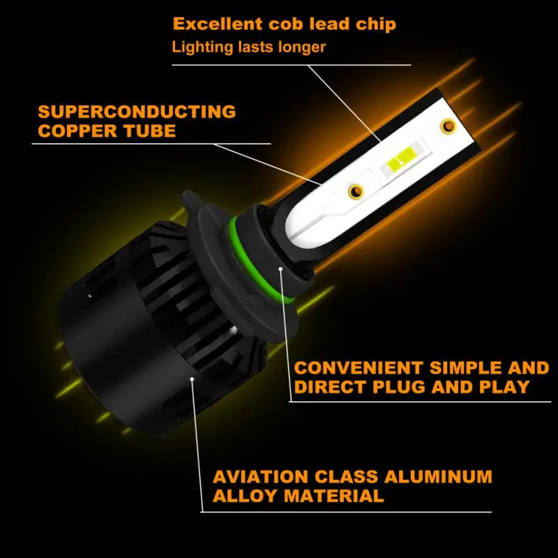 Superbright Led Headlights 9006 Car Lights Durable Headlight Bulbs Practical Car Supplies Universal Led Bulb Aluminum Portable
Superbright Led Headlights 9006 Car Lights Durable Headlight Bulbs Practical Car Supplies Universal Led Bulb Aluminum Portable