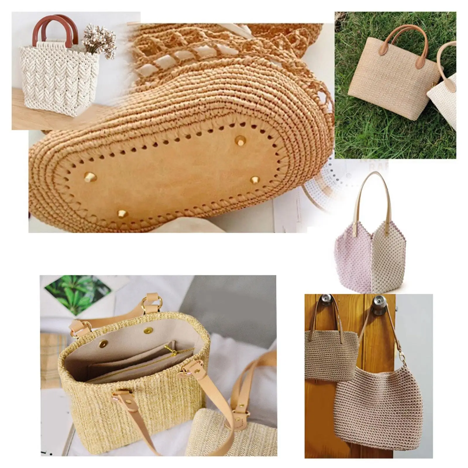 6Pcs PU Leather Botm Knitting with Holes Rivet Comfortable Purse for DIY Knitting
6Pcs PU Leather Botm Knitting with Holes Rivet Comfortable Purse for DIY Knitting