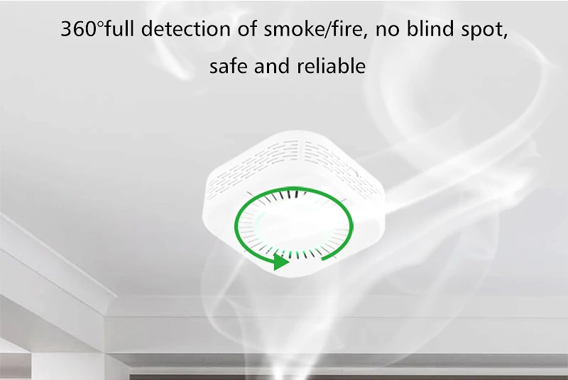 

Умная дымовая сигнализация для дома, Коммерческая Беспроводная сигнализация с дистанционным управлением, пожарный датчик, детектор дыма