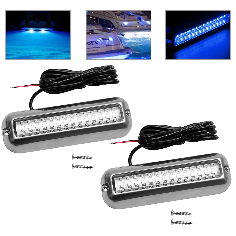 2pcs LED Underwater Light 42 LED Yacht Stainless Steel Underwater Light 8-30V/3.5W White Light For Marine Boat Accessories
2pcs LED Underwater Light 42 LED Yacht Stainless Steel Underwater Light 8-30V/3.5W White Light For Marine Boat Accessories