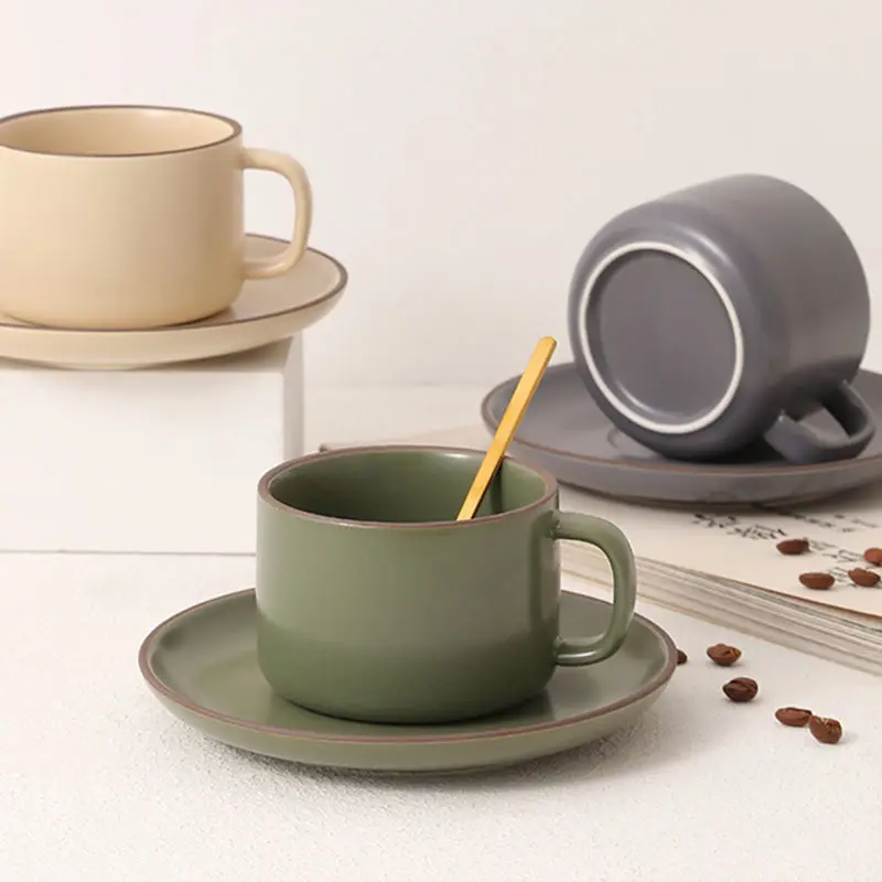 Ceramic Coffee Cup with Spoon European Luxury Breakfast CupinsRetro Small Cup and Saucer Set Living Room and Hotel Customized
Ceramic Coffee Cup with Spoon European Luxury Breakfast CupinsRetro Small Cup and Saucer Set Living Room and Hotel Customized