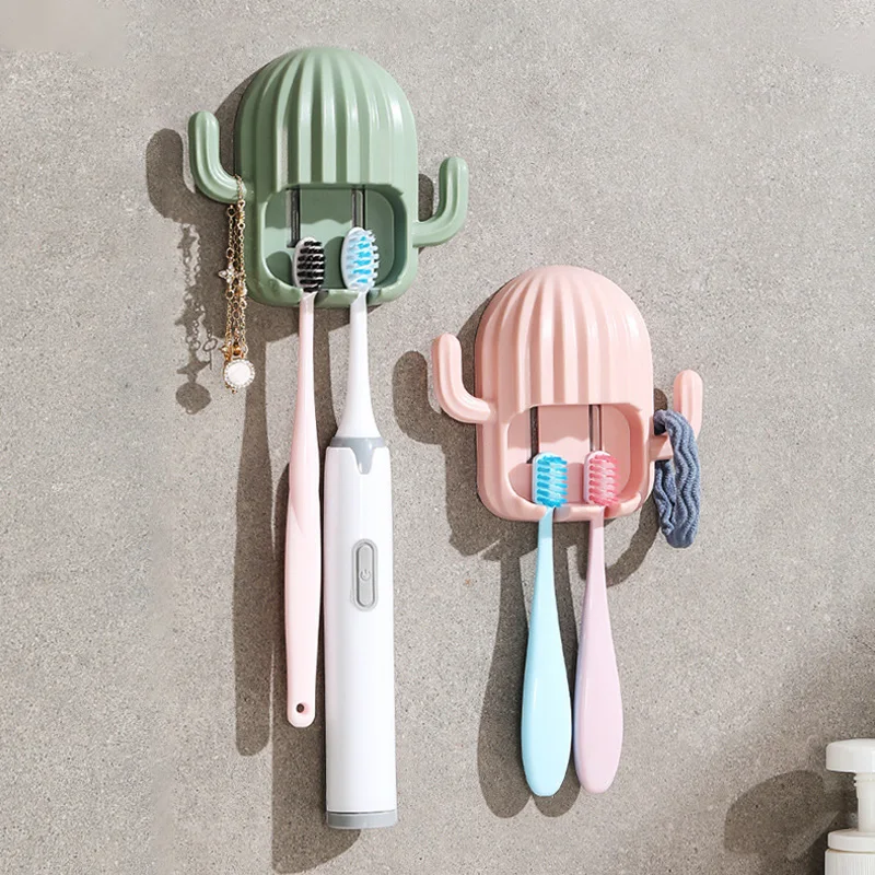 Toothbrush Holder Shelf Wall Mount Kids Cute Cactus Toothbrush Storage Rack Bath Organizer Bathroom Accessories Dustproof Rack
Toothbrush Holder Shelf Wall Mount Kids Cute Cactus Toothbrush Storage Rack Bath Organizer Bathroom Accessories Dustproof Rack