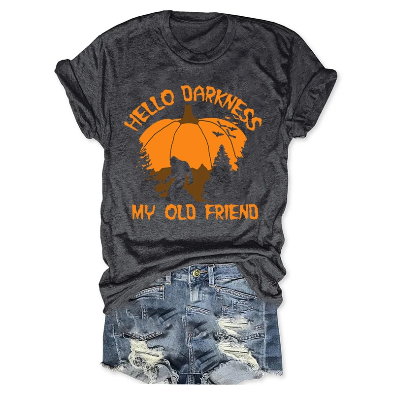 Rheaclot Halloween Hello Darkness My Old Friend Women's Summer Tops Graphic T-shirt Round Neck Tee
Rheaclot Halloween Hello Darkness My Old Friend Women's Summer Tops Graphic T-shirt Round Neck Tee