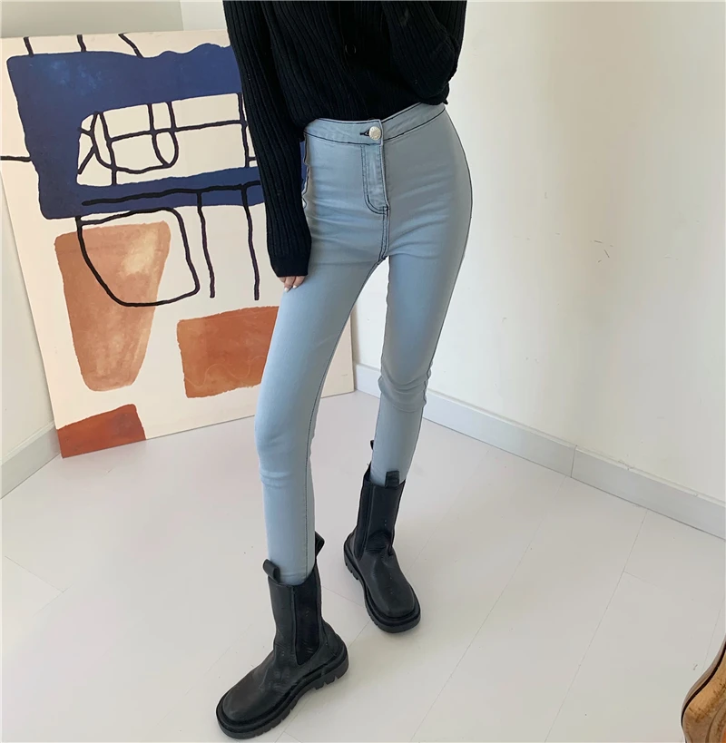 DD0975 Skinny jeans women's pencil pants high waist slimming all-match slim fit pants jeans
DD0975 Skinny jeans women's pencil pants high waist slimming all-match slim fit pants jeans