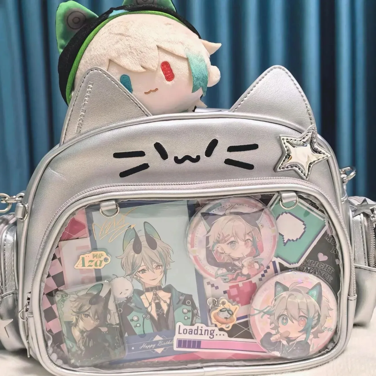Kawaii Y2K корейский кот Ita сумка милый рюкзак из искусственной кожи для девочек