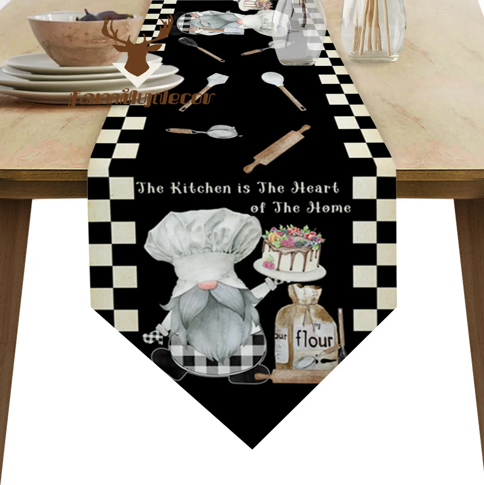 Chef Gnome Plaid Cake Cooking Table Runner Modern Party Dining Table Runner Wedding Table Decor Tablecloth and Placemats
Chef Gnome Plaid Cake Cooking Table Runner Modern Party Dining Table Runner Wedding Table Decor Tablecloth and Placemats