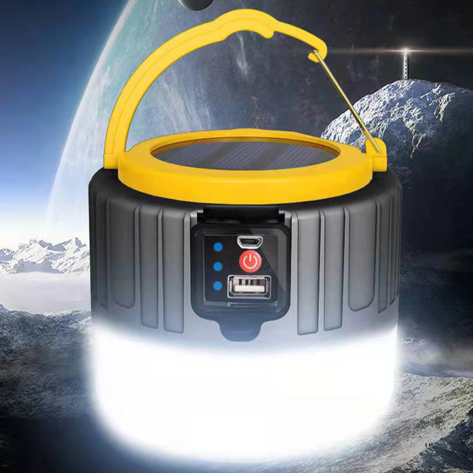 1200mAH Outdoor Camping Tent Light Solar Powered Rechargeable LED Lantern Emergency Lights for BBQ Hiking Lighting Flashlight
1200mAH Outdoor Camping Tent Light Solar Powered Rechargeable LED Lantern Emergency Lights for BBQ Hiking Lighting Flashlight