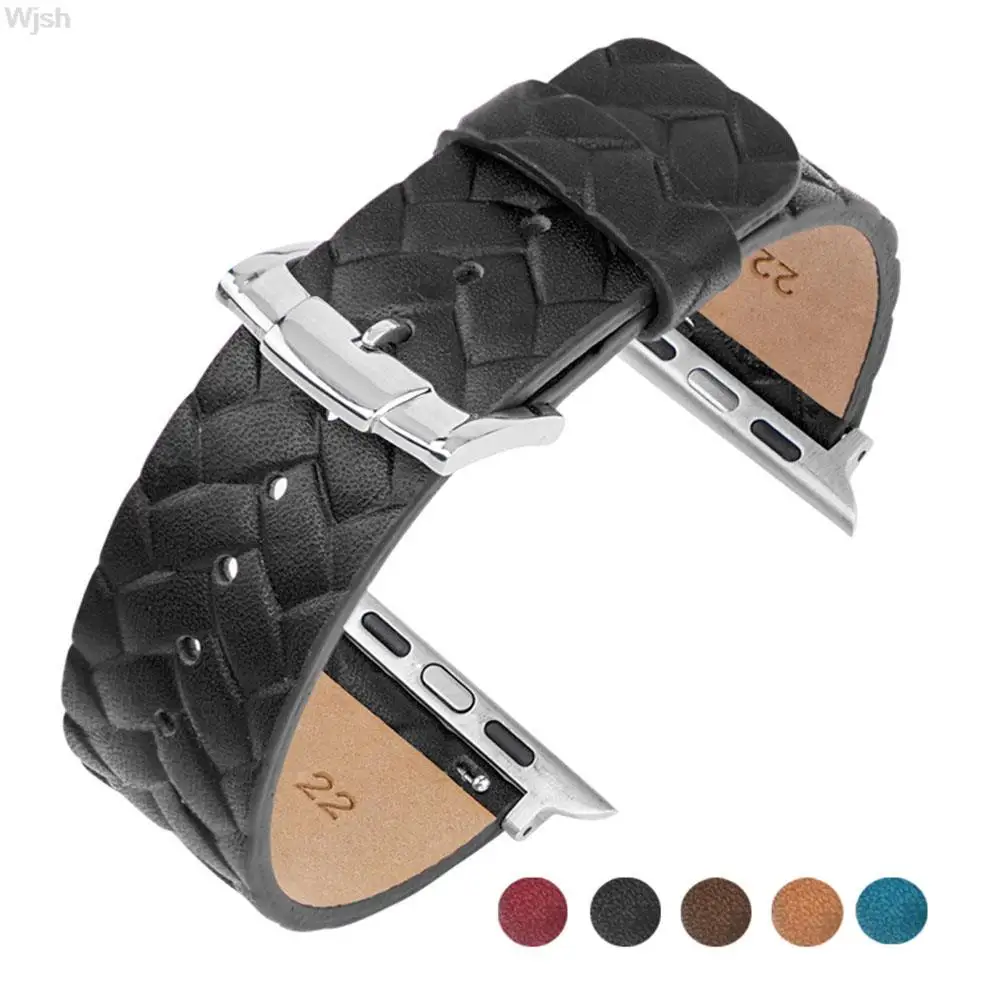 Genuine Leather Strap for Apple Watch 44mm 40mm 42mm 38mm Men Women Braided Wrist Band Bracelet for iWatch Series 6 SE 5 4 3 2 1
Genuine Leather Strap for Apple Watch 44mm 40mm 42mm 38mm Men Women Braided Wrist Band Bracelet for iWatch Series 6 SE 5 4 3 2 1