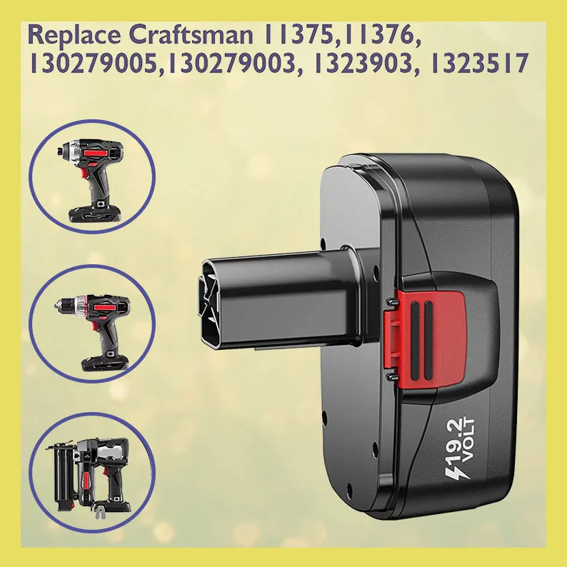 3700MAH 19,2 V Замена батареи для Craftsman DieHard C3 аккумуляторная батарея 114852 1323517 11375
3700MAH 19,2 V Замена батареи для Craftsman DieHard C3 аккумуляторная батарея 114852 1323517 11375