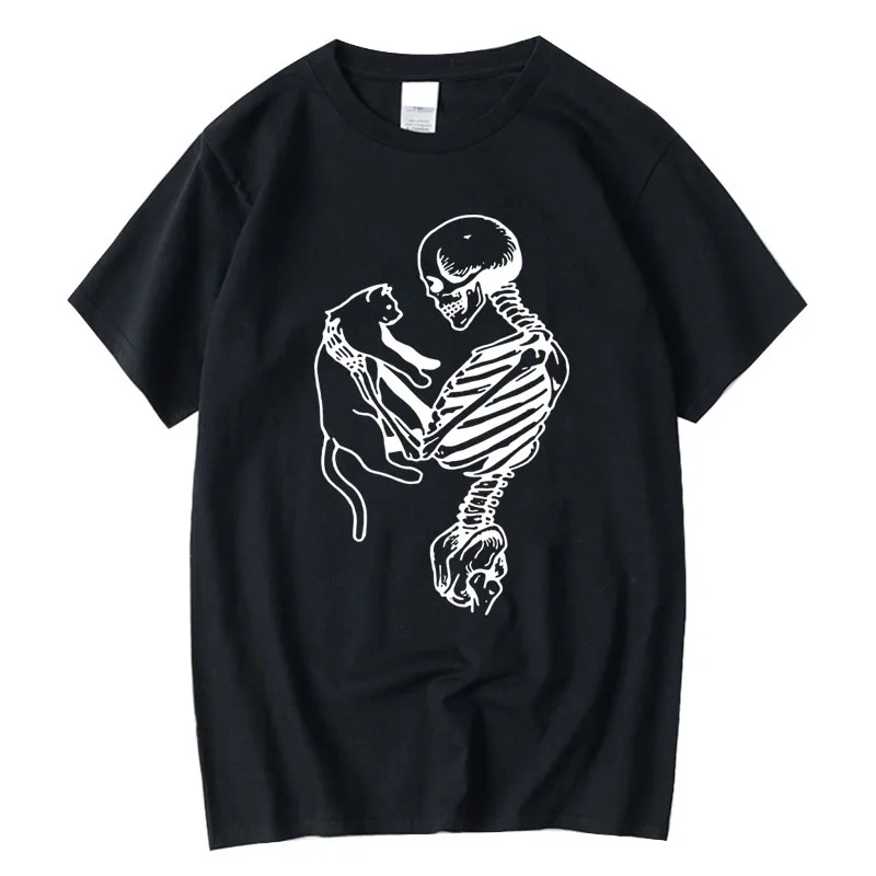 XINYI Men's T-shirt Top Quality 100% Cotton Funny Cat and Skull Print T Shirt Cool Summer Short Sleeve T-shirt Male Tees Tops
XINYI Men's T-shirt Top Quality 100% Cotton Funny Cat and Skull Print T Shirt Cool Summer Short Sleeve T-shirt Male Tees Tops