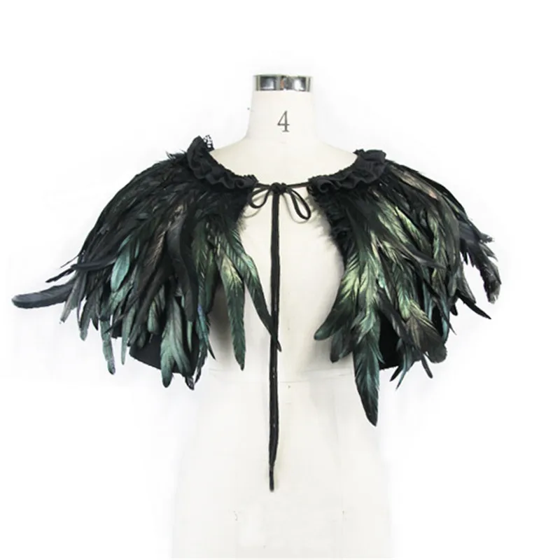 Devil Fashion Women Black Cappa Gothic Party Feather Evening Short Capes Steampunk Casual Amice Pashmina
Devil Fashion Women Black Cappa Gothic Party Feather Evening Short Capes Steampunk Casual Amice Pashmina