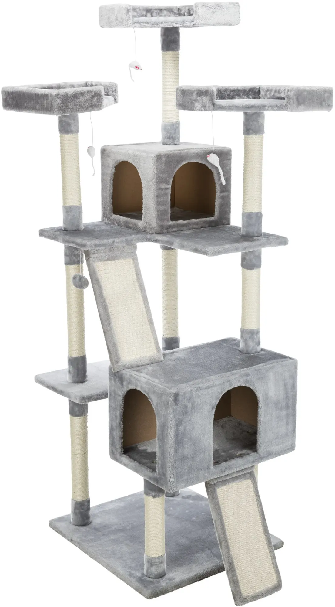 Free Shipping Celeste Gray Cat Tower 69in with Three Scratching Columns Two Condos Two Climbing Ramps Three Edged Platforms Dang
Free Shipping Celeste Gray Cat Tower 69in with Three Scratching Columns Two Condos Two Climbing Ramps Three Edged Platforms Dang