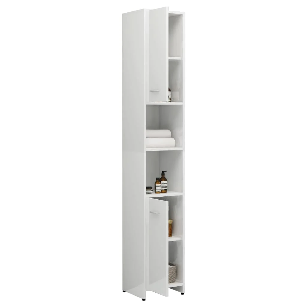 Bathroom Cabinet, Chipboard Cabinet, Bathroom Furntain High Gloss White 30x30x183.5 cm
Bathroom Cabinet, Chipboard Cabinet, Bathroom Furntain High Gloss White 30x30x183.5 cm