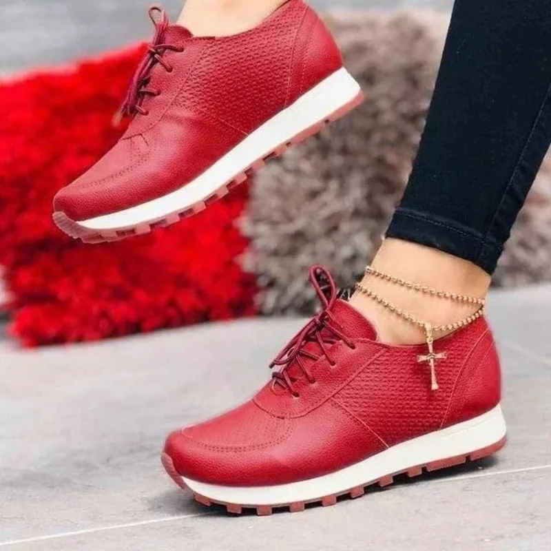 2022 New Women's Shoes Solid Color PU Lace-Up Flat Heel Thick Sole Soft Comfortable Fashion Four Seasons Casual Sneakers KE829
2022 New Women's Shoes Solid Color PU Lace-Up Flat Heel Thick Sole Soft Comfortable Fashion Four Seasons Casual Sneakers KE829