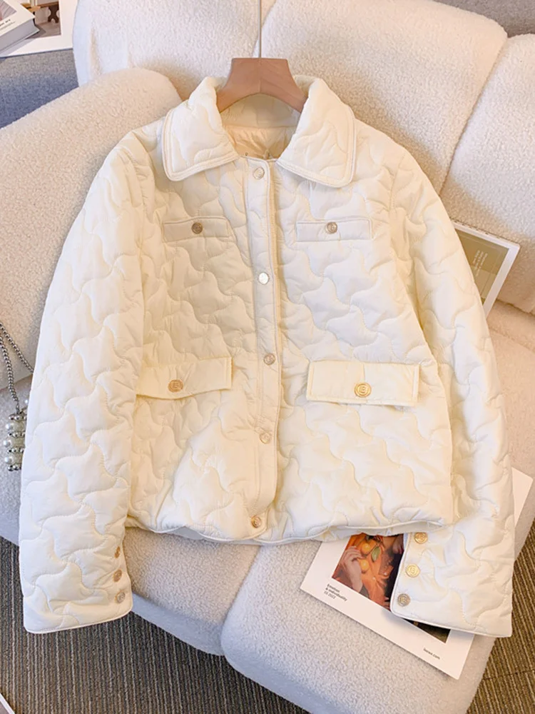 ZOKI Fashion White Women Puffer Jacket Winter Thick Cotton Padded Button Up Korean Elegant Ladies Parkas Turn Down Collar Coats
ZOKI Fashion White Women Puffer Jacket Winter Thick Cotton Padded Button Up Korean Elegant Ladies Parkas Turn Down Collar Coats