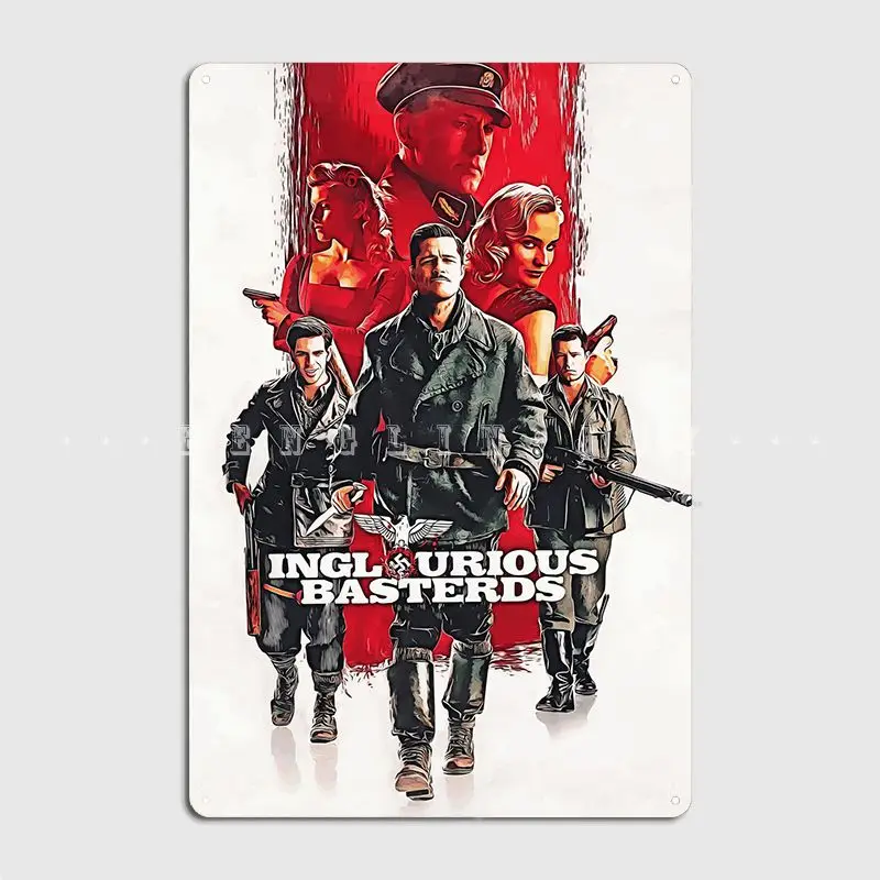 Inglourious Basterds, металлический знак, украшение для стен паба, украшение гаража, оловянные знаки, плакаты
Inglourious Basterds, металлический знак, украшение для стен паба, украшение гаража, оловянные знаки, плакаты