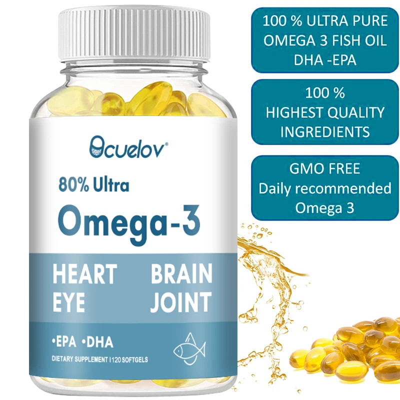 

Bcuelov Omega-3 Fish Oil Rich In DHA and EPA,improve Bad Mood,relieve Stress,strengthen The Brain,improve Memory,intelligence IQ