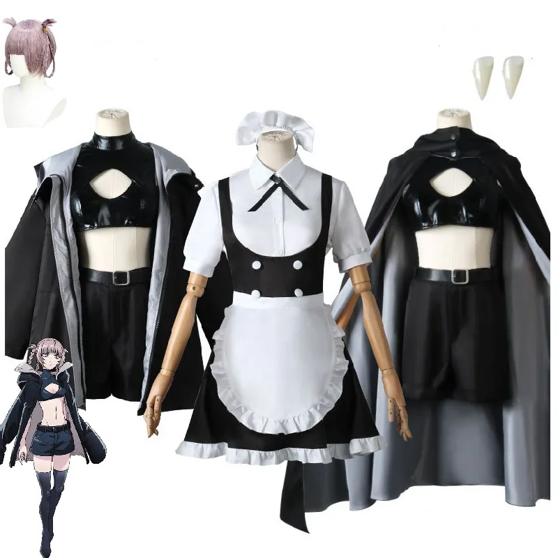 Anime CALL OF THE NIGHT Nanakusa Nazuna Cosplay Costume Aldult Unisex Cool Cloak Jacket Denture Wig Loli Maid Halloween Suit
Anime CALL OF THE NIGHT Nanakusa Nazuna Cosplay Costume Aldult Unisex Cool Cloak Jacket Denture Wig Loli Maid Halloween Suit