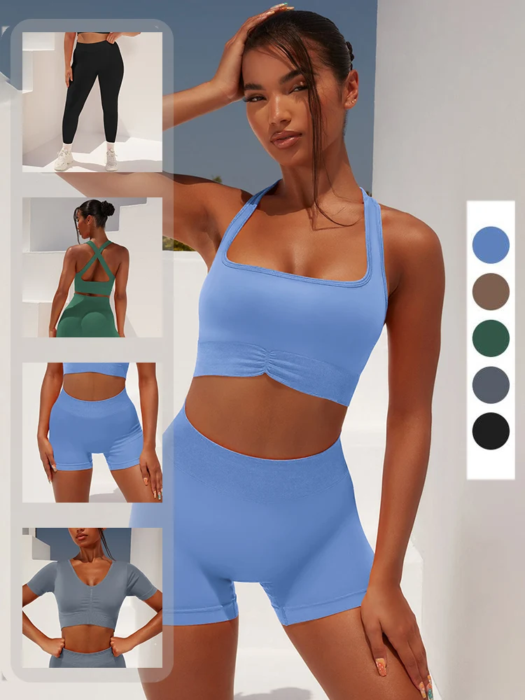 Seamless Women Yoga Set Sport Fitness Suit Gym Workout Clothing Sexy Bra Set High Waist Leggings Shirt Tights Elastic Tracksuit
Seamless Women Yoga Set Sport Fitness Suit Gym Workout Clothing Sexy Bra Set High Waist Leggings Shirt Tights Elastic Tracksuit