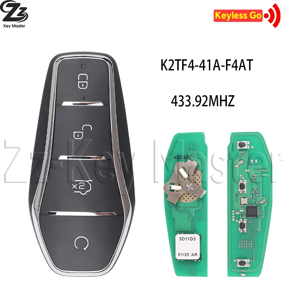 Автомобильный дистанционный ключ Zz, чип ID46 433,92/433,62 МГц для BYD Qin PLUS DM-i Qin PLUS EV Yuan PLUS SONG Keyless Go K2TF4-41A-F4AT/22C F4H
Автомобильный дистанционный ключ Zz, чип ID46 433,92/433,62 МГц для BYD Qin PLUS DM-i Qin PLUS EV Yuan PLUS SONG Keyless Go K2TF4-41A-F4AT/22C F4H