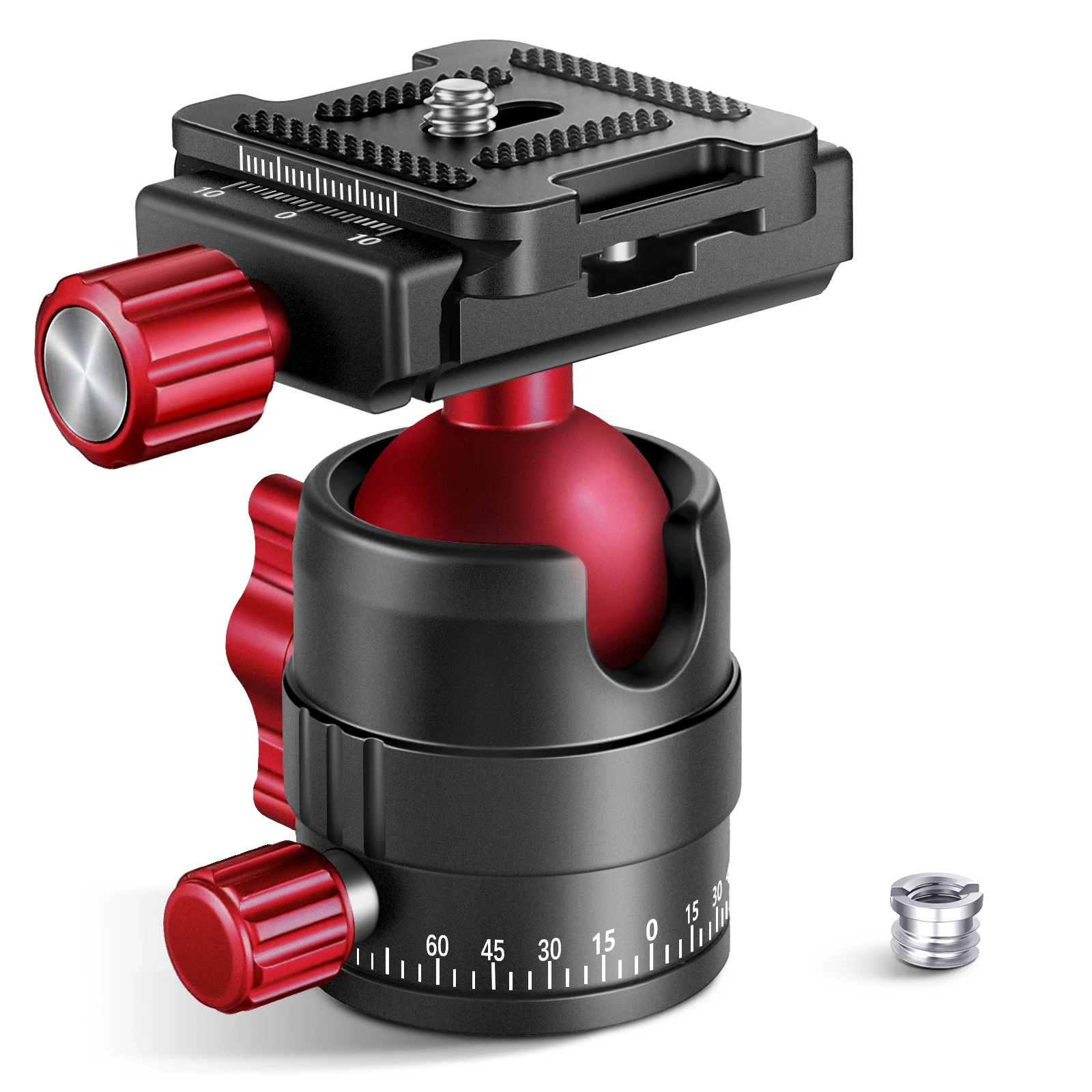 NEEWER Tripod Head, 360° Rotating Panoramic Ball Head with 1/4” Quick Shoe Plate for Tripod Monopod Slider DSLR Camera Camcorder
NEEWER Tripod Head, 360° Rotating Panoramic Ball Head with 1/4” Quick Shoe Plate for Tripod Monopod Slider DSLR Camera Camcorder