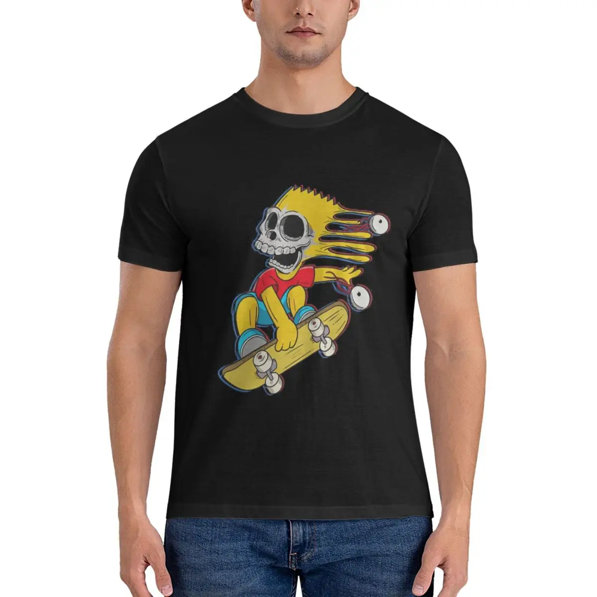 Tiki Новинка Skate Free Or Die Футболка Мужская хлопковая футболка с круглым вырезом The